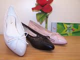新款正品红蜻蜓女鞋时尚女单鞋女皮鞋白色 B630162