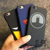 潮牌个性磨砂超人蝙蝠侠iPhone6S/6 plus手机壳超薄苹果5S保护套