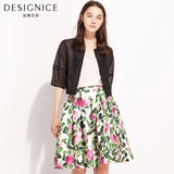 迪赛尼斯女装2016夏季新品薄款短外套 纯色中袖小香风3619