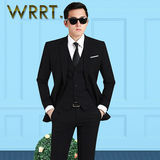WRRT 新款男士三件套韩版商务修身款职业小西装新郎结婚礼服1765