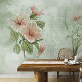 无缝环保墙纸 卧室客厅电视背景墙壁纸 现代简约田园花卉大型壁画