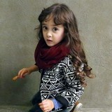 韩国童装男女童2014秋冬装新款儿童韩版民族风花纹加棉厚外套棉衣