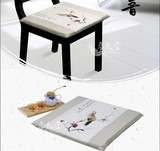 中国风中式布艺棉麻海绵芯冬季加厚保暖沙发垫餐椅垫办公坐垫地垫