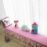 高密度海绵定做粉色公主房飘窗垫儿童房卧室窗台榻榻米床垫纯色