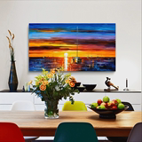 画客厅挂画横版现代简约沙发背景墙无框画单幅装饰抽象油画