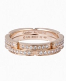 美国代购正品 Cartier/卡地亚 Maillon Panthère系列半铺钻戒指