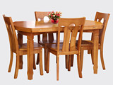 餐桌实木折叠可伸缩餐桌椅组合木质橡木餐桌小户型饭桌