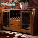 林氏木业大容量餐边柜餐具柜现代中式茶水柜碗柜餐柜子家具BB1T*