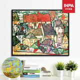 INPA印派映象 席勒黄色小镇卧室餐厅客厅装饰画挂画壁画墙画欧式
