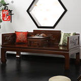 百年印记老榆木罗汉床实木新中式现代简约牡丹禅意明清仿古带炕桌