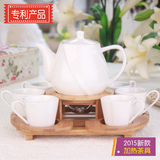 欧式简约创意纯白色陶瓷茶具套装现代时尚下午花茶具壶茶杯带托盘