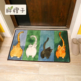 日式猫咪进门垫入户玄关地垫门垫厨房客厅卧室长方形卡通防滑脚垫