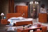 实木床榆木床1.8 1.5米实木双人床水曲柳床 白色床全实木卧室家具