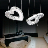 现代LED爱心 双心 创意个性温馨吊灯客餐厅卧室房间水晶吊灯