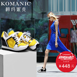 柯玛妮克/Komanic 正品秋新款真皮女鞋 运动风内增高休闲鞋K55018
