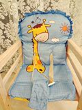 纯棉坐垫子靠背套婴儿童宝宝实木餐椅套垫子连体椅子套棉垫通用型