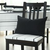 椅垫坐垫套 餐桌椅子垫布艺加厚可拆洗定做 现代简约美式黑白