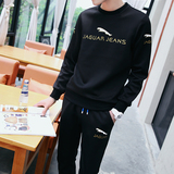 权志龙2016男士运动套装秋季韩版圆领套头休闲卫衣青年长袖跑步服