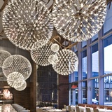 一灯圆形吸顶灯展厅大气客厅餐厅灯创意个性的led现代艺术新吊燈