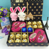 包邮费列罗金莎德芙巧克力礼盒装送男女友生日中秋节创意礼物定制