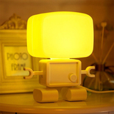 光趣|小夜灯机器人创意台灯卧室简约现代床头灯温馨声控台灯充电