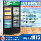 奥华立展示柜冷藏立式冰柜 商用冰箱饮料饮品保鲜柜 双门冷柜展柜