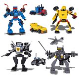 正版星钻积木积变战士组装机器人变形金刚拼装玩具男孩4-6-8-10岁