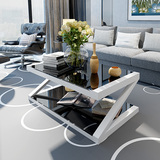 简约现代钢化玻璃茶几长方形宜家小户型客厅时尚茶桌电视柜组合