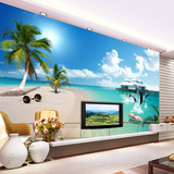 省心海景海滩无缝墙布客厅墙纸壁画大型背景墙电视3d壁纸简约壁画