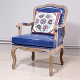 美式乡村软包餐椅欧式新古典椅子北欧实木椅咖啡厅胡桃里家具定制