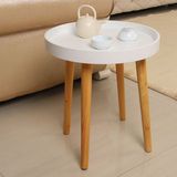 2016实木圆桌日式简易简约现代沙发边几角几圆形咖啡桌子组装茶几