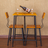 奶茶店餐桌椅，新中式新古典实木咖啡厅餐桌椅组合，loft阳台家具