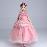 儿童公主礼服花童女童公主蓬蓬纱裙少女钢琴独唱歌模特走秀演出服