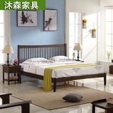 纯实木双人床 进口白橡木大床 简约现代1.5 1.8米 美式全实木床