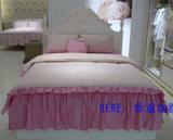 特价淑女屋床上用品专柜正品田园歌剧院的猫粉红纯棉床裙五件套