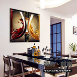 纯手绘油画无框装饰画酒吧KTV餐厅酒店正方形抽象酒杯多款选择噢