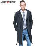 JackJones杰克琼斯春装男装莫代尔中长款风衣外套E|216121053