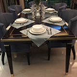 欧式餐桌椅 新古典餐桌 样板房酒店家具 实木餐桌椅组合 奢华餐桌