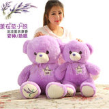 紫色薰衣草熊抱抱泰迪熊毛绒玩具结婚庆批发布娃娃女生日礼物
