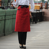 厨师围裙 半身男士围裙 厨房工作围腰定制餐厅新款时尚服务员围裙