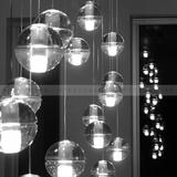 玻璃球吊灯水晶球吊灯流星雨吊灯led创意餐厅灯吊灯单头餐厅吊灯