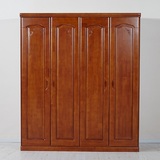 现代中式衣柜实木衣柜卧室家具整体木质衣橱橡木储物柜3门4门5门