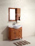 2014年新款新古典欧式落地实木橡胶木浴室柜组合浴室柜仿古卫浴柜