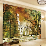 大型欧式风景油画墙纸壁画 客厅餐厅沙发背景墙壁纸壁画无缝风景