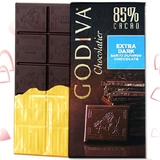 批发包邮 进口高迪瓦Godiva歌帝梵85% 可可手工纯黑巧克力排块