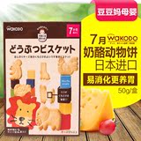 日本进口和光堂宝宝零食辅食婴儿磨牙棒高钙芝士奶酪卡通动物饼干