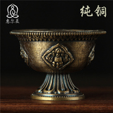 纯铜打造尼泊尔工艺 纯铜供水杯 八供杯 护法杯 佛教用品密宗法器