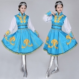包邮长裙袍新款少数民族蒙古族服装女内蒙舞蹈成人表演舞演出服饰