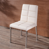 不锈钢餐椅 简约现代时尚酒店餐厅软包皮椅子靠背凳家用黑白色特