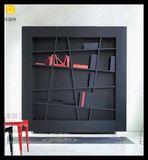 本居林书柜书架简约现代北欧储物柜置物架创意落地书橱隔断柜定做
